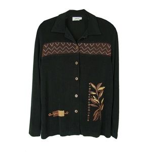 Graff Black Artsy Print Travel Knit Cardigan - PS